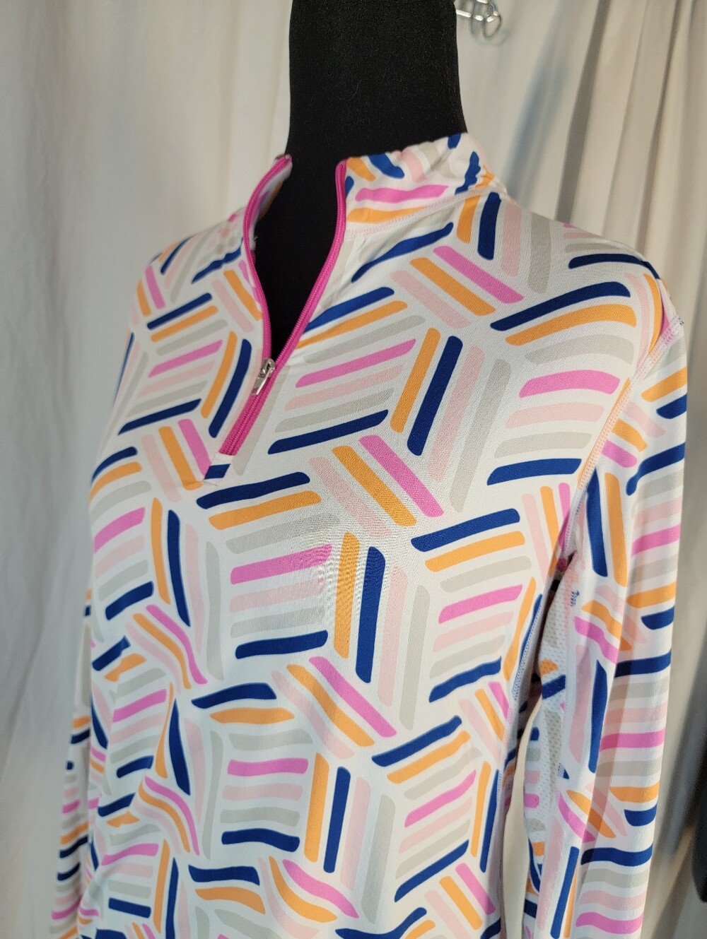 Women’s SolChill Cooling Long Sleeve Quarter-Zip Top - Multi - Picture 6 of 11
